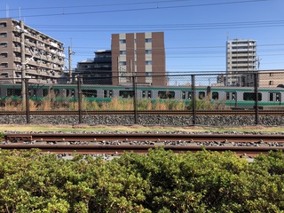 鉄道博物館からは高崎線・川越線・ニューシャトル・東北新幹線が見える。これは川越線